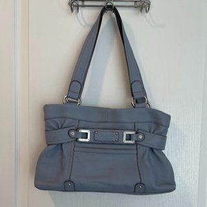 Tingnanello Genuine Leather Satchel Shoulder Handbag Light Blue